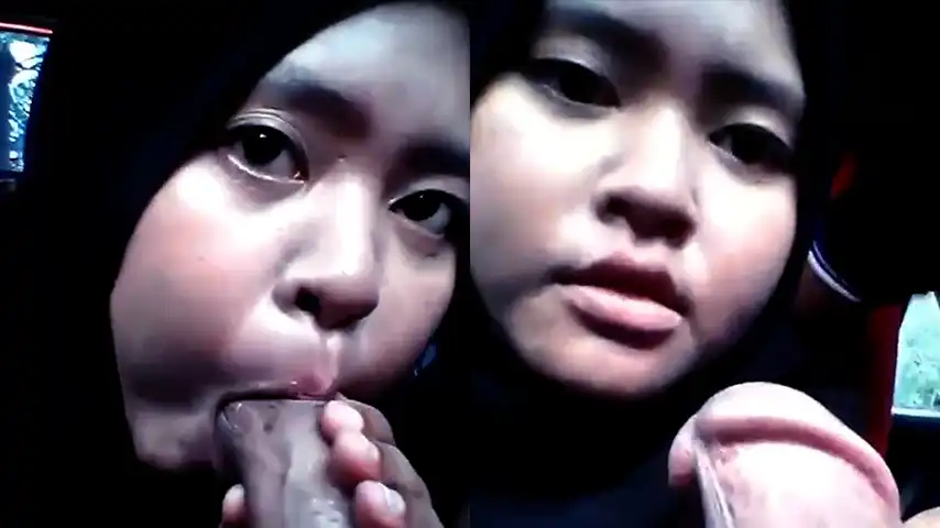 ABG Hijab Montok Blowjob Dimobil